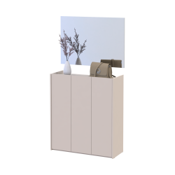 Hallway Doros Kassel with mirror Cashmere 3 chipboard 97x40x110 (42005506)